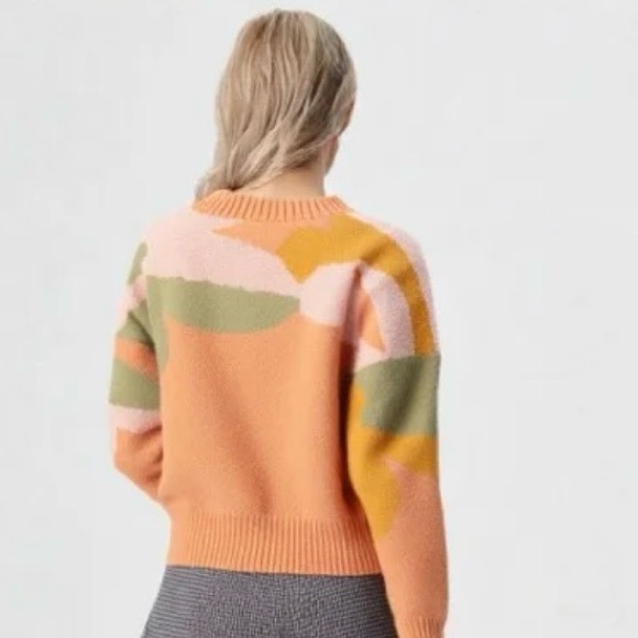 loveriche Abstract Print Multicolor Women's Crewneck Sweater l M - Picture 2 of 11